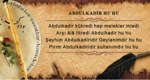 Abdulkadir Hu Hu İlahi Sözleri